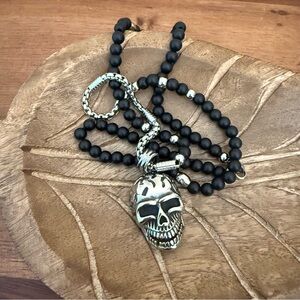 Karma And Luck skull necklace